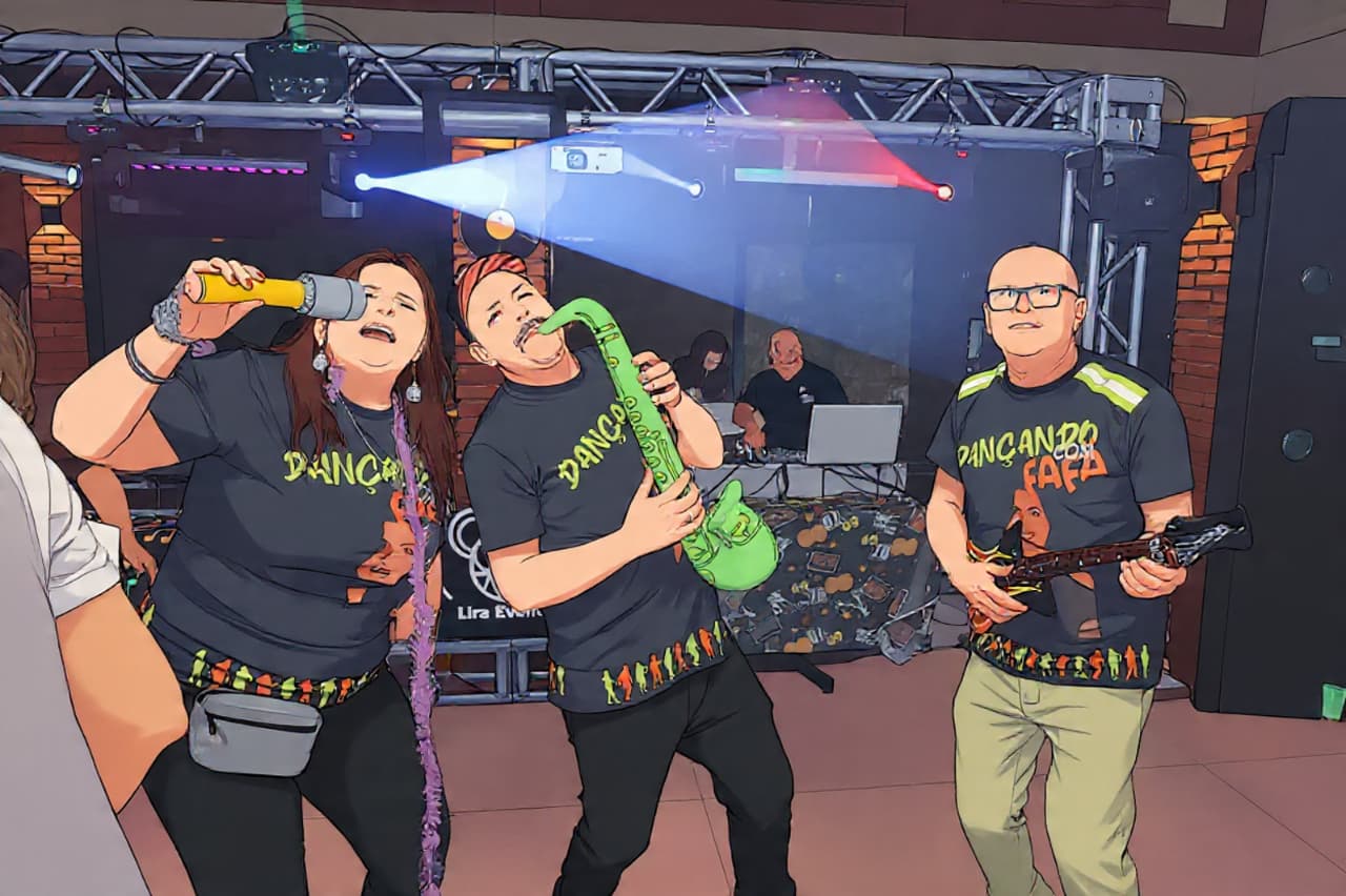 Show ao vivo com a banda Dançando com a Fafá